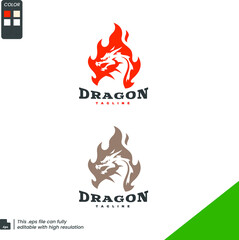 Dragon 2 types vector icon illustration design and logo template isolated in white background.