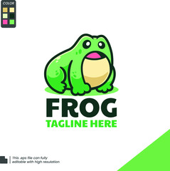 frog mascot logo design vector with modern illustration concept style for badge, emblem and tshirt printing. funny frog illustration.