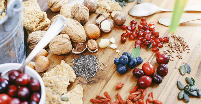 Superfood - variation of healthy superfoods
