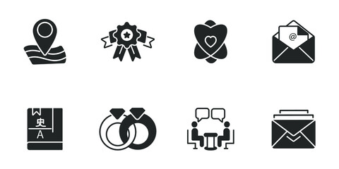 Resume icons set . Resume pack symbol vector elements for infographic web