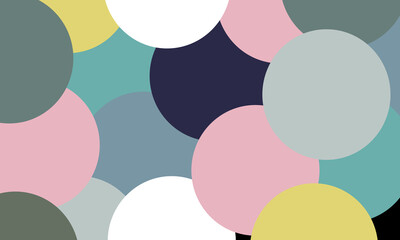 Colourful overlapping circle wallpaper vector design