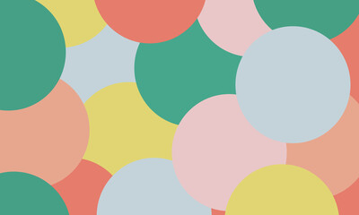 Colourful pastel overlapping circle wallpaper vector design