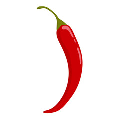 Red pepper. Vector image of an pepper. Hot pepper.