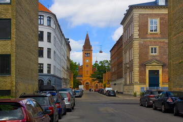 Fototapeta na wymiar St. Pauls Church in Copenhagen, Denmak 