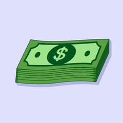 Cash Money Icon in trendy flat style .Vector illustration,