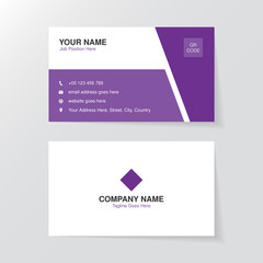 Flat, Clean and Simple Business Card Template Design