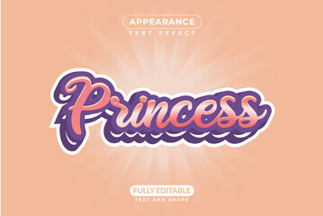 princess prince castle text effect editable typeface font and style