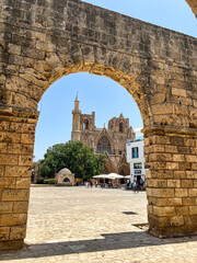 Lala Mustafa Pasha Mosque, the converted Mosque of Famagusta, Northern Cyprus - Arch shot