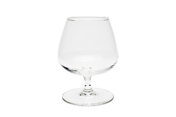 Empty wine glass isolated on white background