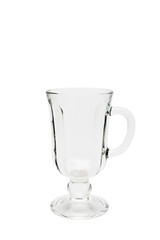 Irish coffee glass isolated on white