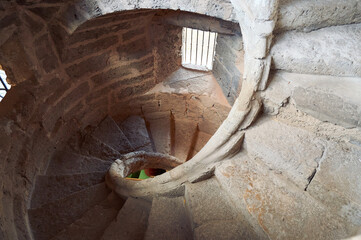 Descending Medieval Spiral Staircase