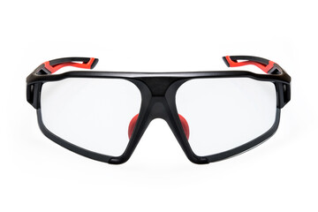 okulary fotochromatyczne sportowe do uprawiania kolarstwa czarne na białym tle - 513027217
