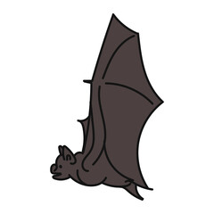 Printillustration of a bat animal