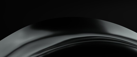 Abstract wave isolated on black background. 3d 3d illustration.