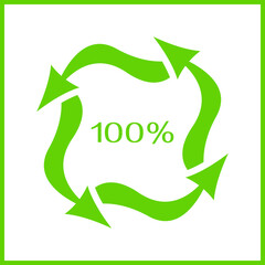 Recycle and reuse vector symbol. Arrows reuse sign.