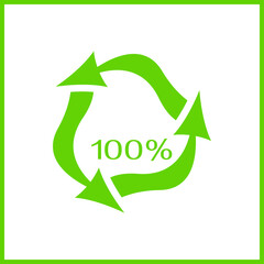 Recycle and reuse vector symbol. Arrows reuse sign.