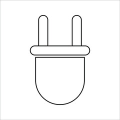 vector illustration of a plug icon, on a white background.