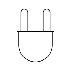 vector illustration of a plug icon, on a white background.