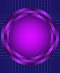 Abstract blue dynamic dots lines vector background with purple circle banner