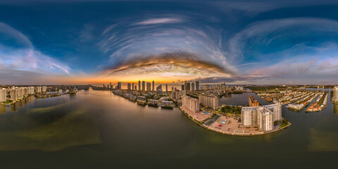 Sunrise at Miami - Sunny Isles Beach - 360 panorama