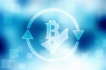 2d rendering bitcoin sign currency
