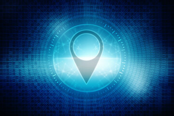 2d rendering Red map pointer