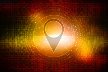 2d rendering Red map pointer