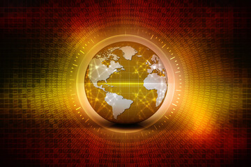 3d rendering abstract world concept
