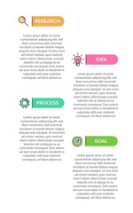 Vertical infographic design with icons and 4 options or steps. Thin line. Infographics business concept. Can be used for info graphics, flow charts, presentations, mobile web sites, printed materials.