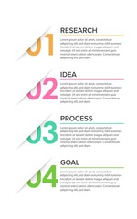 Vertical infographic design with icons and 4 options or steps. Thin line. Infographics business concept. Can be used for info graphics, flow charts, presentations, mobile web sites, printed materials.