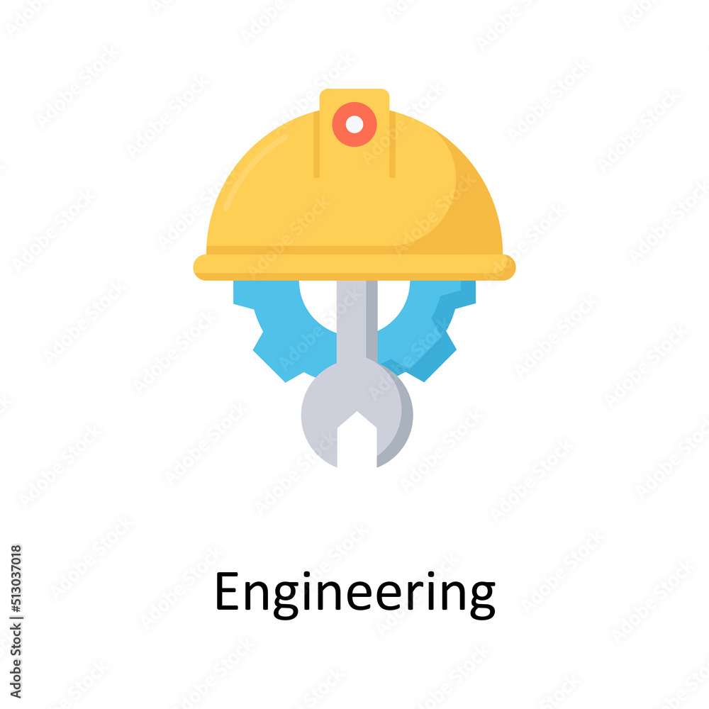 Poster engineering vector flat icon for web isolated on white background eps 10 file