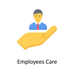 Employees Care  vector flat icon for web isolated on white background EPS 10 file