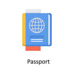 Passport  vector flat icon for web isolated on white background EPS 10 file