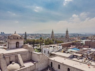 Fototapeta premium Arequipa's Plaza de Armas is one of the city's main public spaces