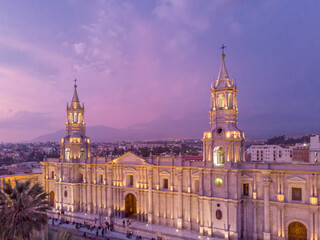 Fototapeta premium Arequipa's Plaza de Armas is one of the city's main public spaces