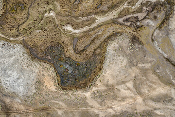 Naklejka premium overhead view of Mifafi Valley in Merida State, Venezuela. Valle de Mifafí is located in Sierra de La Culata and it is at 4125 meters above sea level. 