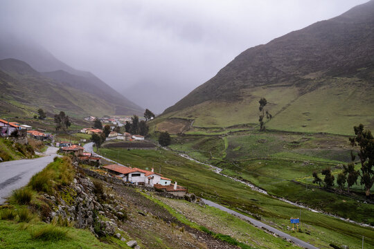 Landscape view of  Llano del Hato. Merida state, Venezuela