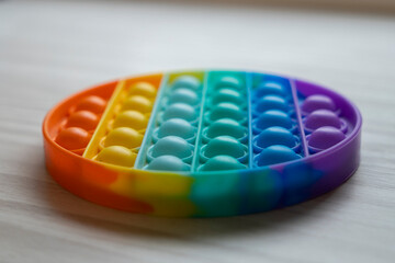 round colorful multi-colored pop it antistress