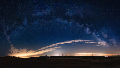 Starry night sky with the Milky Way