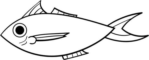 Set of cartoon fishes. Modern flat fishes, Isolated fish. Flat design fish. Vector illustration, fishes. fish collection.  