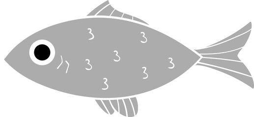 Set of cartoon fishes. Modern flat fishes, Isolated fish. Flat design fish. Vector illustration, fishes. fish collection.  