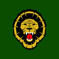 aggressive wild lion mascot symbol