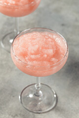Homemade Boozy Frozen Rose Frose Slushie