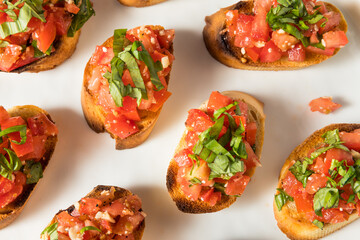 Homemade Healthy Italian Tomato Bruschetta