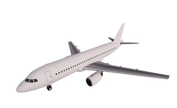 Airplane concept aviation 3d render illustration template