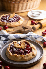 galette with cherries