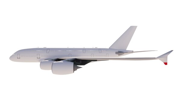Aircraft civil concept 3d illustration template render 