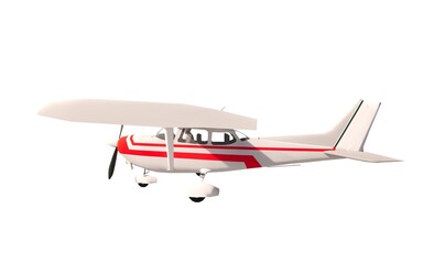 Airplane concept 3d illustration template render