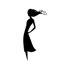 lady silhouette, svg