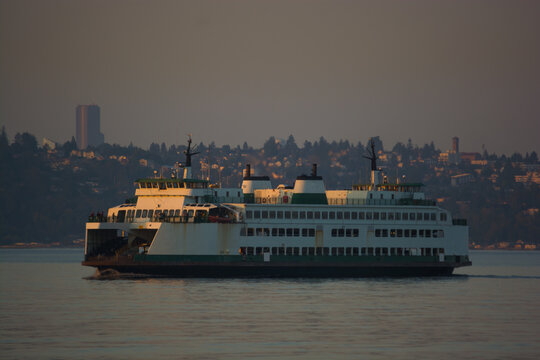 Washington State Ferries Ferry Boat In Puget Sound, Washington